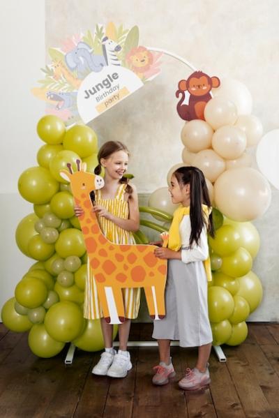 Smiley Girl Holding Giraffe – Free Download