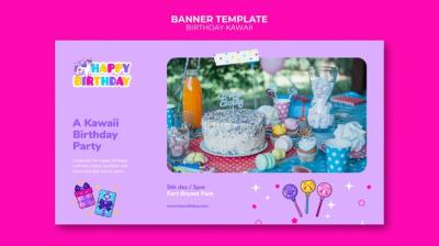 Flat Design Birthday Template – Free Download