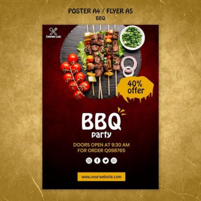 BBQ Concept Flyer Template – Free Download