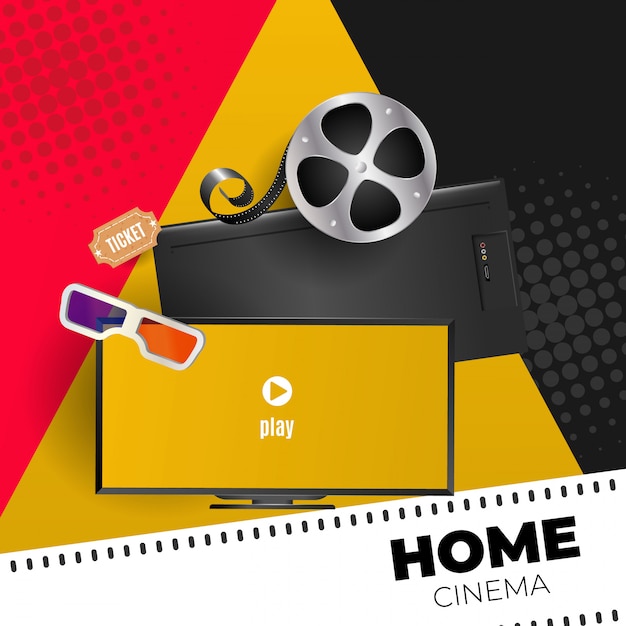 Home Movie Concept with Cinema Elements – Free Stock Photo, Download for Free