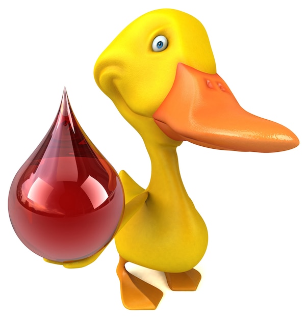 3D Illustration of a Funny Duck – Free Download