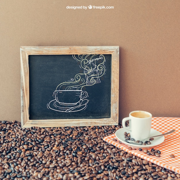 Coffee Decoration with Slate – Free Download Stock Photos