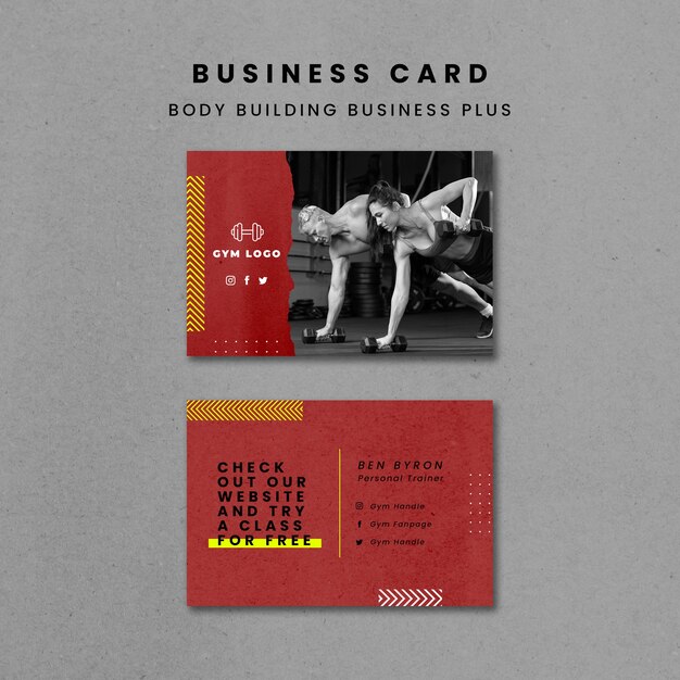 Body Building Business Card Template – Free to Download