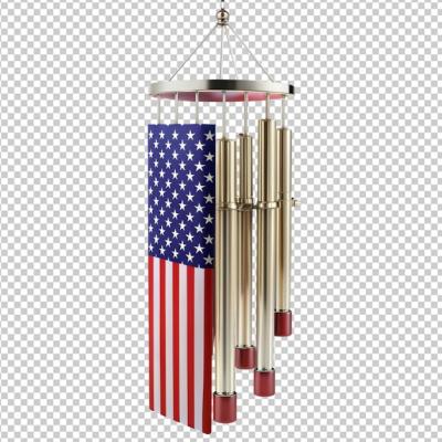 National US Flag Wind Chimes on Transparent Background – Free Download