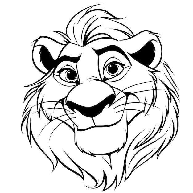 A Drawing of a Lion Head Featuring a Lion – Free Download