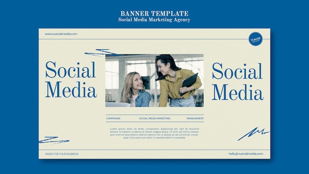 Social Media Marketing Agency Banner Design Template – Free Download