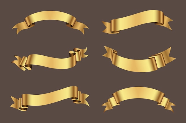 Collection of Golden Ribbons – Free to Download