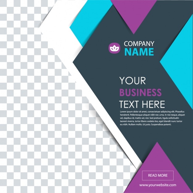 Geometric Business Flyer with Purple Details – Free Stock Photo for Download