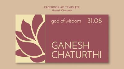 Ganesh Chaturthi Flat Design Template – Free to Download