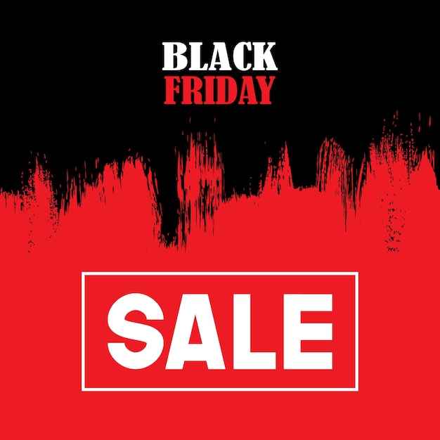 Grunge Black Friday Sale Vector Template – Free Download