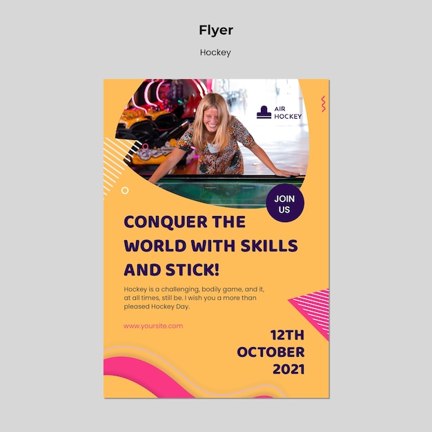 Table Hockey Flyer Design Template – Free to Download