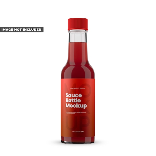 Red Hot Sauce Bottle Mockup – Download Free Stock Photo