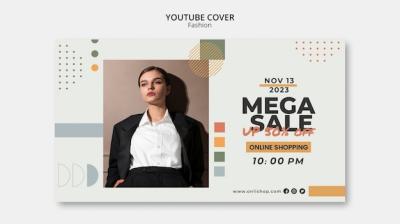 Geometric Fashion Sale YouTube Cover – Free Download