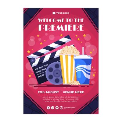 Hand Drawn Movie Premiere Poster – Free Download for Your Projects