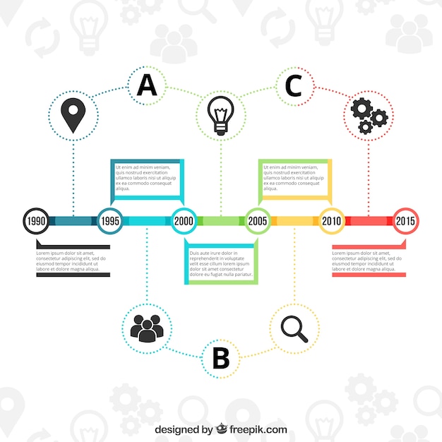 Modern Timeline with Icons – Download Free Stock Photo