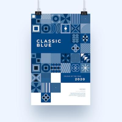 Abstract Classic Blue Flyer Template – Free Download