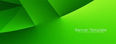 Decorative Elegant Wave Style Green Color Banner Design – Free Download