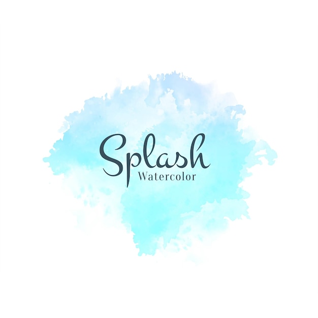 Beautiful Abstract Watercolor Splash Design Vector – Free Download