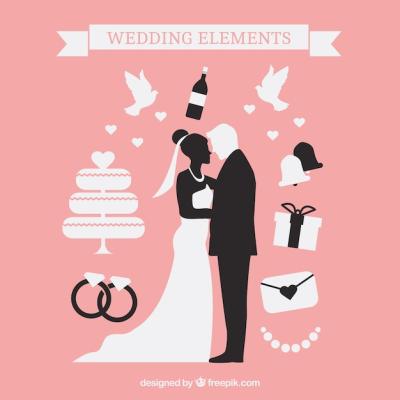 Lovely Wedding Silhouettes: Download Free Stock Photo