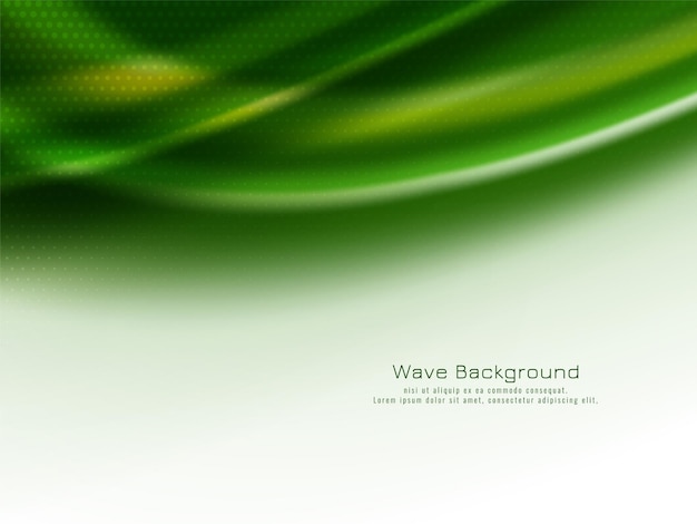 Abstract Green Color Wave Design Decorative Background – Free Download