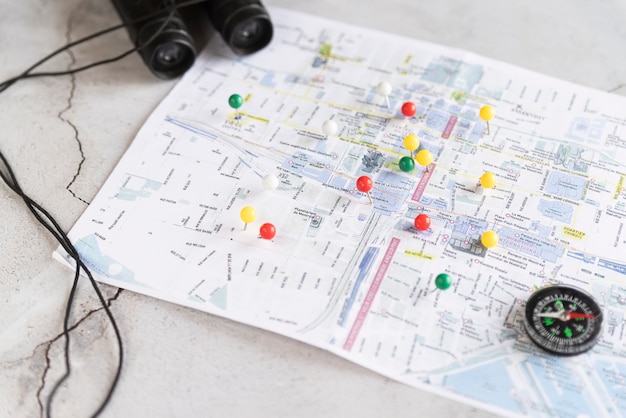 Defocused Map with Pinpoints – Free Download