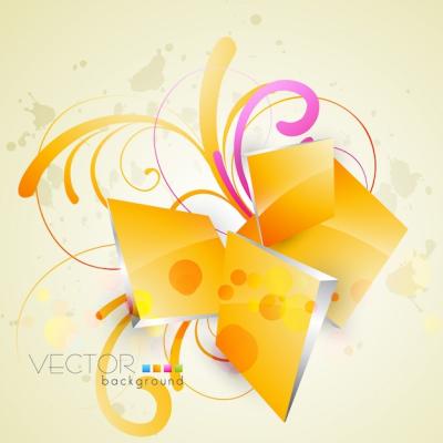 Abstract Background Featuring Yellow Shapes – Free Download