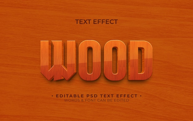 Wood Text Effect – Free Download, Free Stock Photo