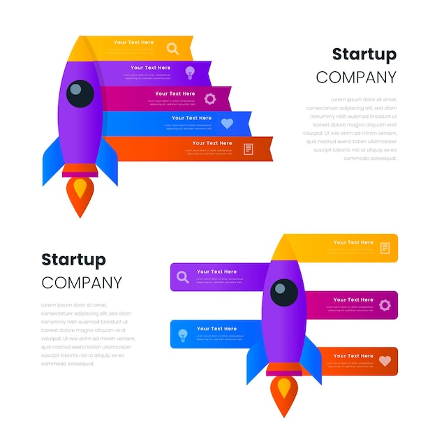 Startup Infographic Flat Design – Download Free Stock Photo