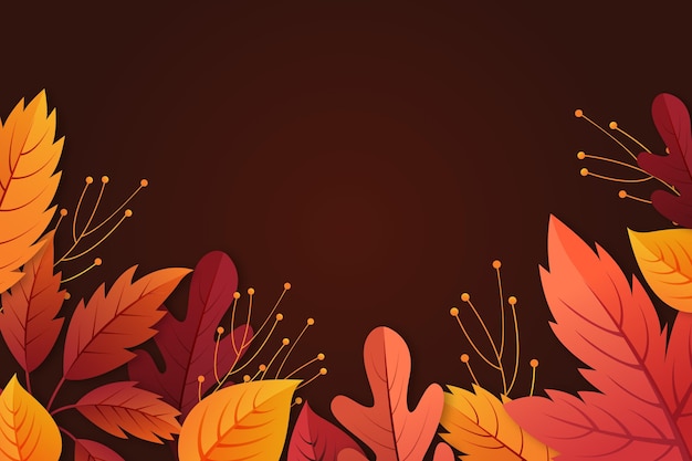 Gradient Autumn Leaves Background – Free Download