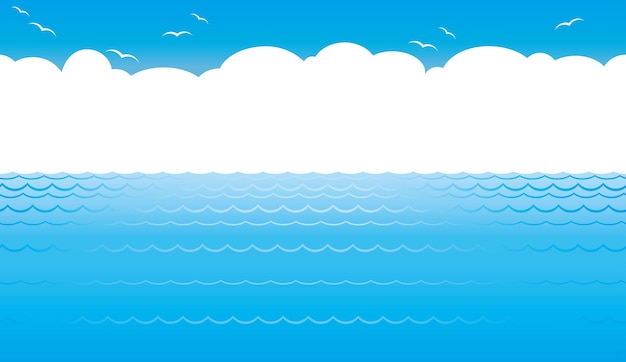 Seamless Ocean View Vector Background – Download Free Stock Photo