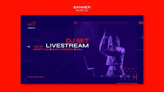 Dj Set Livestream Banner Template – Free to Download