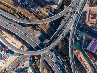 Aerial Photography of Urban Building Landscape Overpass – Free Download