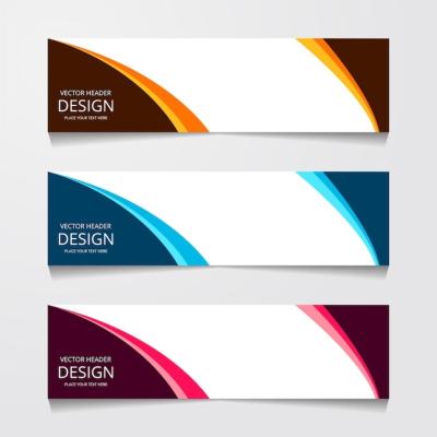 Abstract Geometric Design Banner Web Template – Free Download