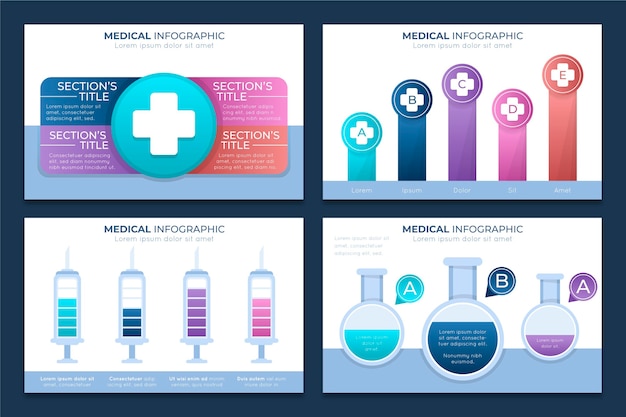 Gradient Medical Infographics for Free Download