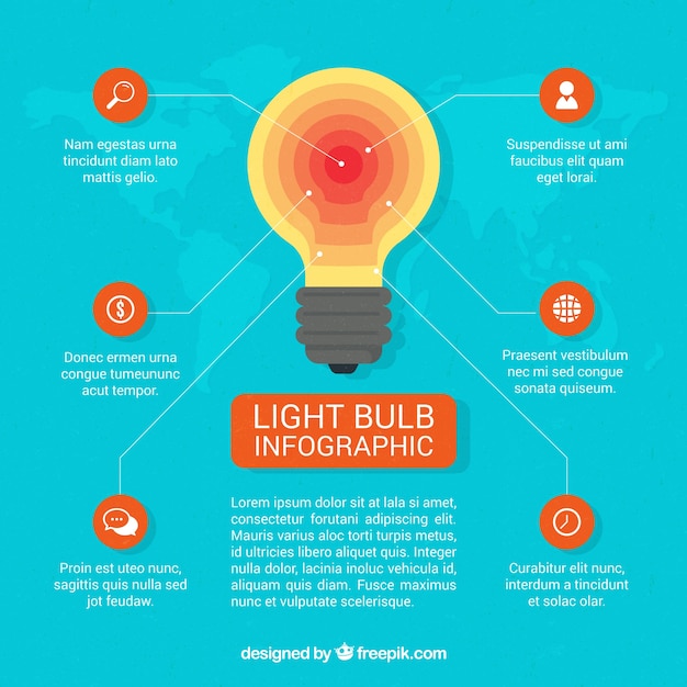 Light Bulb Infographic – Free Download for Creative Projects