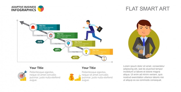 Four Steps Process Chart Template – Free Download