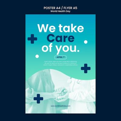 Gradient World Health Day Poster Template – Free Download