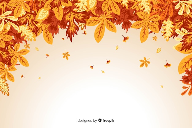 Autumn Leaves Background Flat Design – Free Stock Photo, Download for Free