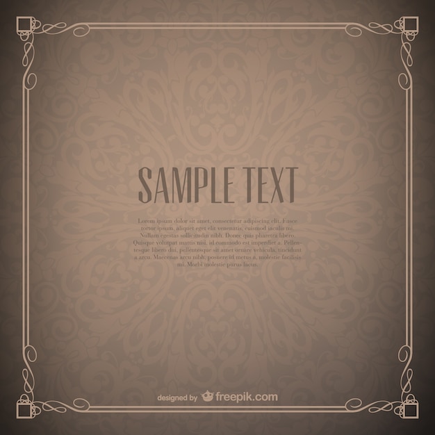 Vintage Card with Ornamental Frame – Free Download