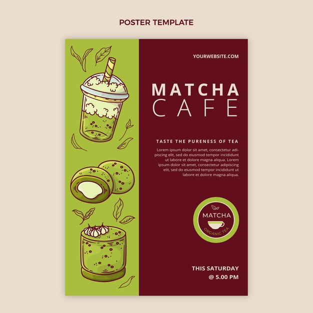 Flat Design Food Poster Template – Free Download