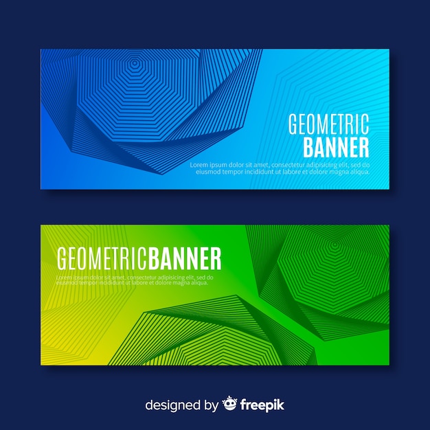 Abstract Geometric Shapes Banners – Free to Download