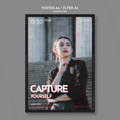 Capture Yourself Theme Poster Template – Free Download