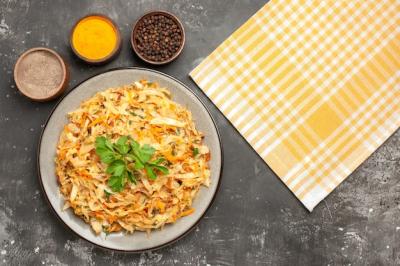 Close-Up View of Spices on a Checkered Tablecloth – Free Download