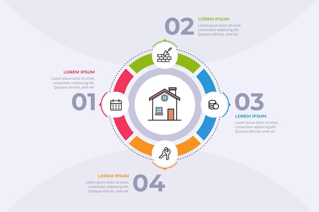 Flat Real Estate Infographic Template – Free Download