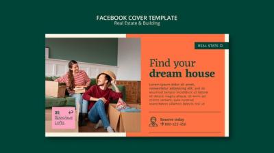 Real Estate Concept Facebook Cover Template: Download Free Stock Photo