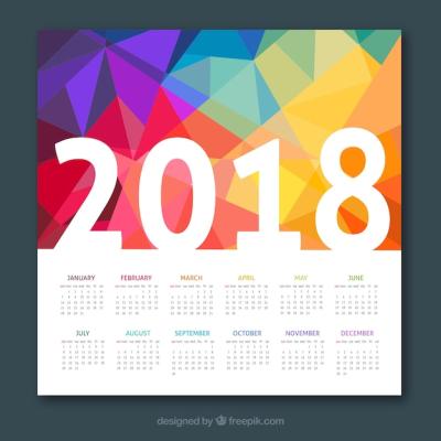 2018 Calendar Vector Template – Free Download