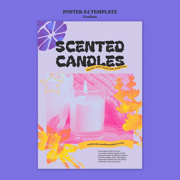 Gradients Candle Poster Template – Free Download