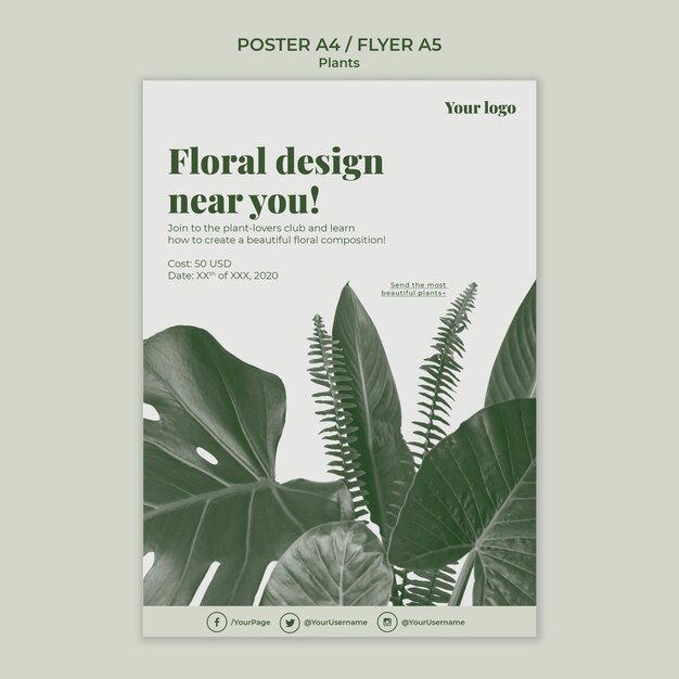 Plants Poster Template Theme – Free Download