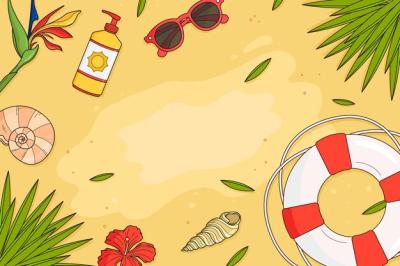 Hand Drawn Summer Background – Free Download