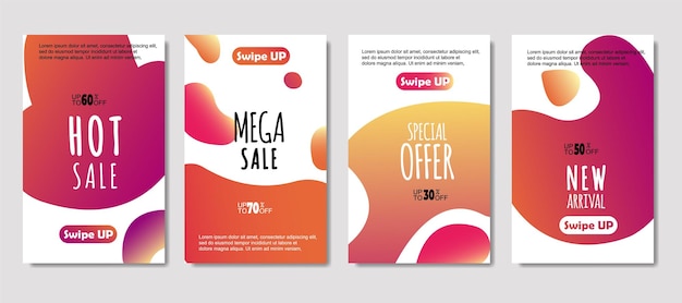 Dynamic Abstract Fluid Mobile Sale Banner Template Set – Free Download